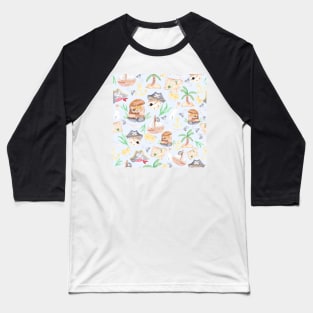 Pirates | Watercolor | Pattern Baseball T-Shirt